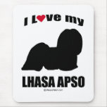"DOG BREED" - LHASA APSO - "I LOVE MY LHASA APSO" MOUSE PAD