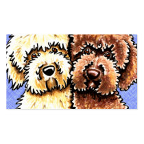 Dog Breeder Labradoodle Rescue Blue Canvas Business Card Templates