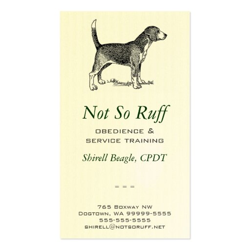 Dog Business Business Card Template