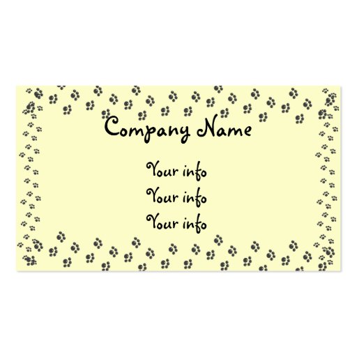 Dog Business Card (back side)