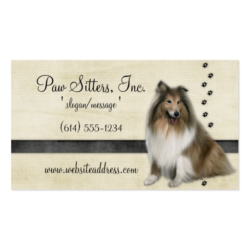 Dog Business Card :: Collie (front side)