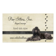 Dog Business Card :: Standard Poodle