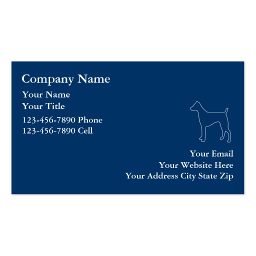 Dog Business Cards (back side)