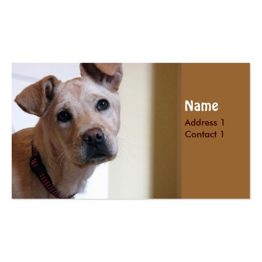 Dog card business cards (front side)