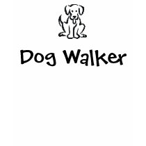 dog cartoon logo, Dog Walker - Customized t-shirts