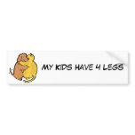 Dog &amp; Cat Hug Bumper Sticker My Kids Have 4 Legs