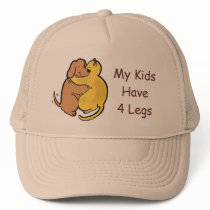 Dog & Cat Hug Hat My Kids Have 4 Legs by normagolden Dog & Cat Hug Hat My Kids Have 4 Legs