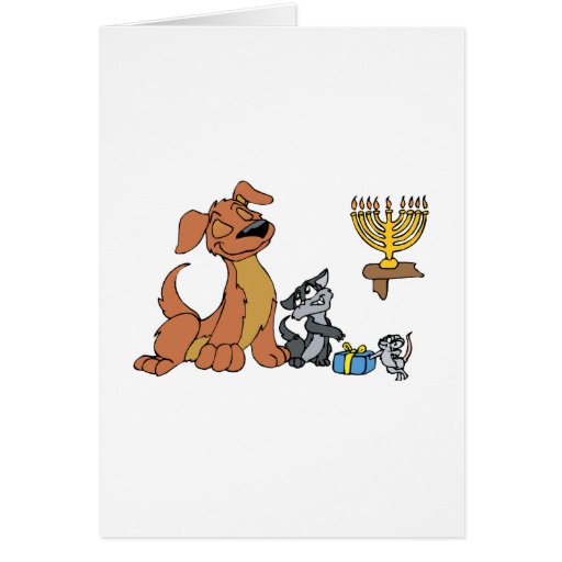 Dog cat mouse greeting cards