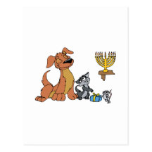 Dog cat mouse postcards