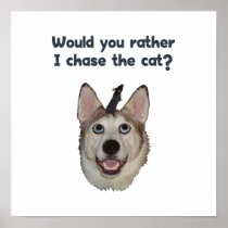 Dog Cat Mouse Print