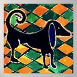 DOG CERAMIC TILES KITCHEN POSTER