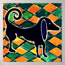 DOG CERAMIC TILES KITCHEN POSTER