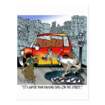 Dog Chases Cars on a Treadmill postcards