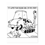 Dog Chases Cars on a Treadmill postcards