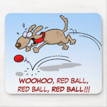 Dog chasing a red ball mousepads by gnurf Dog chasing a red ball mousepads