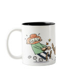 Dog chasing a squirrel mugs