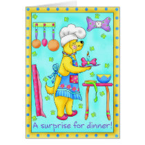 Dog Chef Greeting & Note card cards