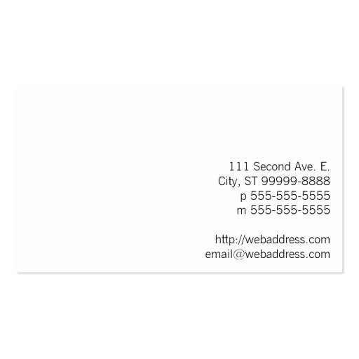 Dog Chihuahua Silhouette Business Card Templates (back side)