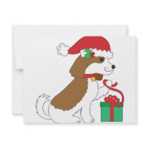 Dog Christmas Present invitations
