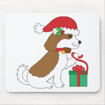 Dog Christmas Present mousepads