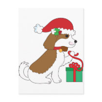 Dog Christmas Present postcards