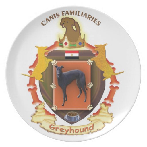 Dog Coat of Arms Plate Greyhound Zazzle