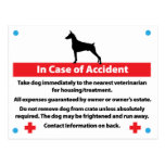 Dog Crate Card In Case of Emergency: Doberman Post Card