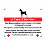 Dog Crate Card In Case of Emergency Post Card