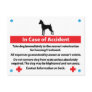 Dog Crate Card In Case of Emergency Post Card