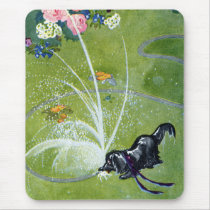 Dog Drinking from Garden Hose Mouse Pads