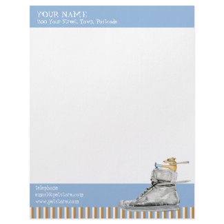 Dog Driving a Shoe striped Letterhead letterhead