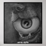Dog Eye Ball Poster