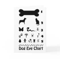 Dog Eye Chart Greeting Card cards