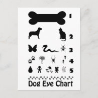 Dog Eye Chart Postcard