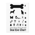 Dog Eye Chart Postcard
