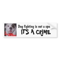 Dog Fighting is not a sport It's a CRIME bumper stickers by malibuitalian Dog Fighting is not a sport It's a CRIME bumper stickers