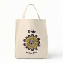 Dog Flower of Power Tote Bag