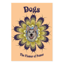 Dog Flower of Power Business Card