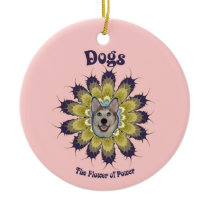 Dog Flower of Power Ornament