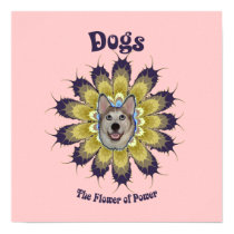 Dog Flower of Power Print