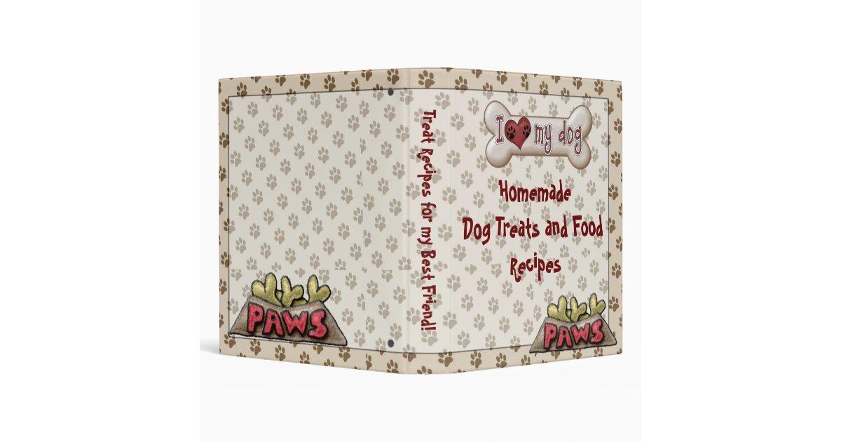 Dog Food Treat Recipe Book Binder Cookbook Zazzle