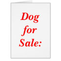 Dog for Sale: cards