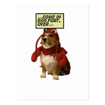 Dog Fort T-shirt Postcard