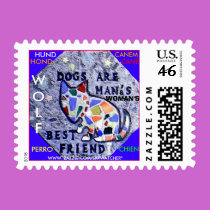 DOG FRIEND POSTAGE STAMP