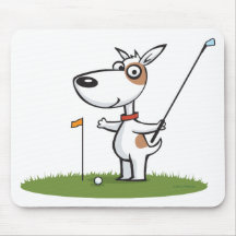 Dog Golf Mouse Pads