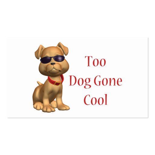 Dog Gone Cool Doggy Business Card Template (back side)