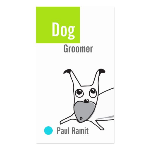 Dog Groomer Business Card (front side)