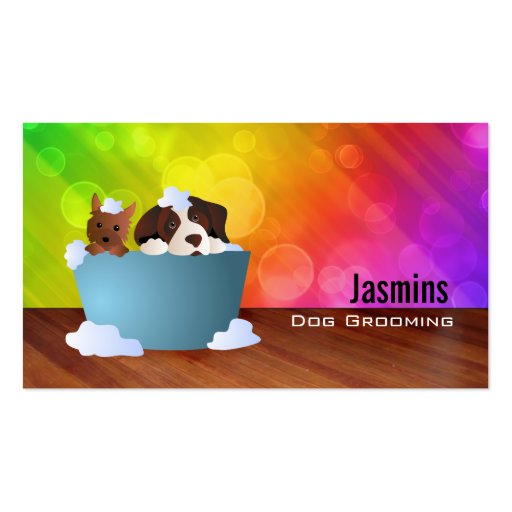 Dog Groomer Business Cards (front side)