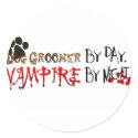Dog Groomer by day, Vampire by night stickers by VampOut Dog Groomer by day, Vampire by night stickers