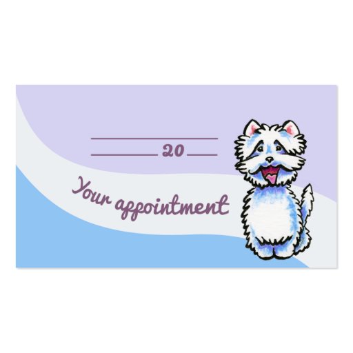 Dog Groomer Chic Westie Appointment Card Zazzle